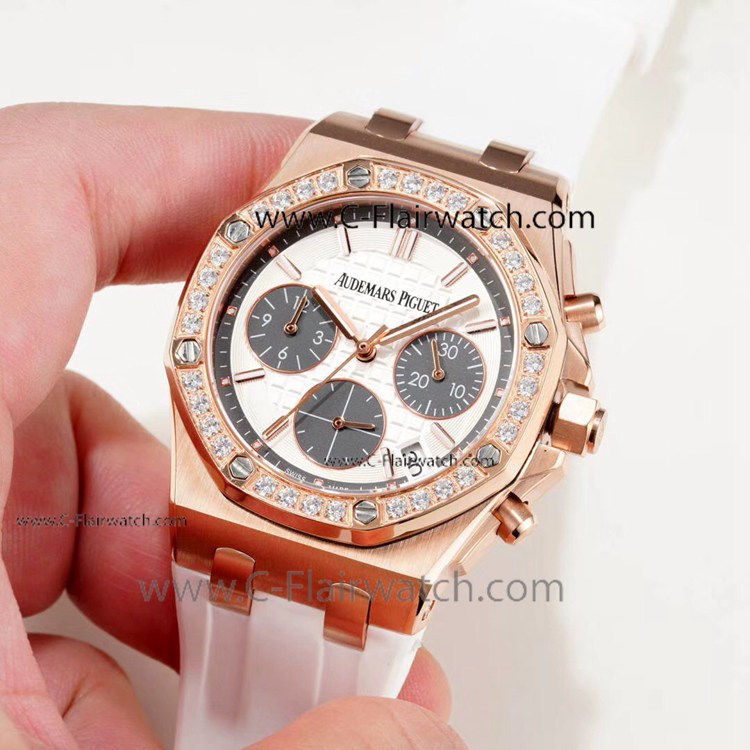 Copy Audemars Piguet Royal Oak Offshore Women Watch Rose Gold